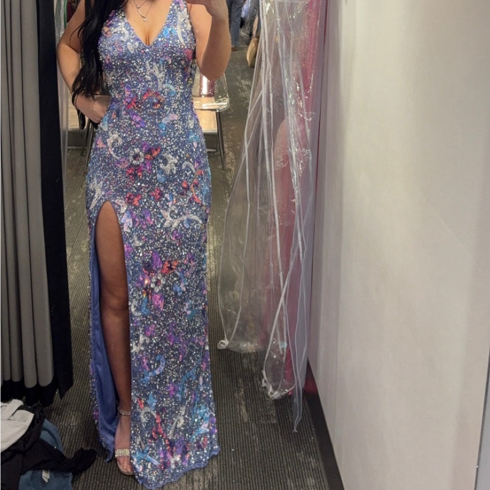 NWOT Stunning Multicolor Maxi Dress with Slit